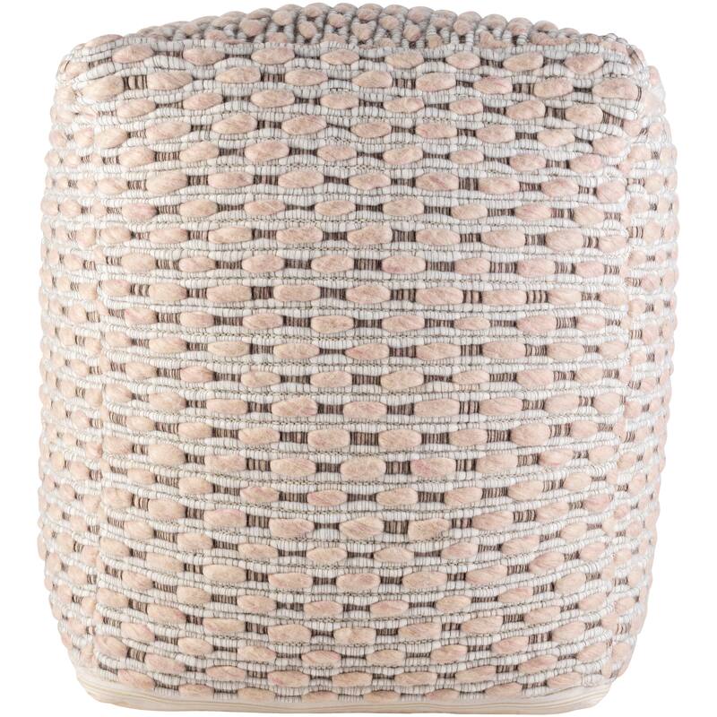 Artistic Weavers Belknap Textured Wool Global 18-inch Pouf