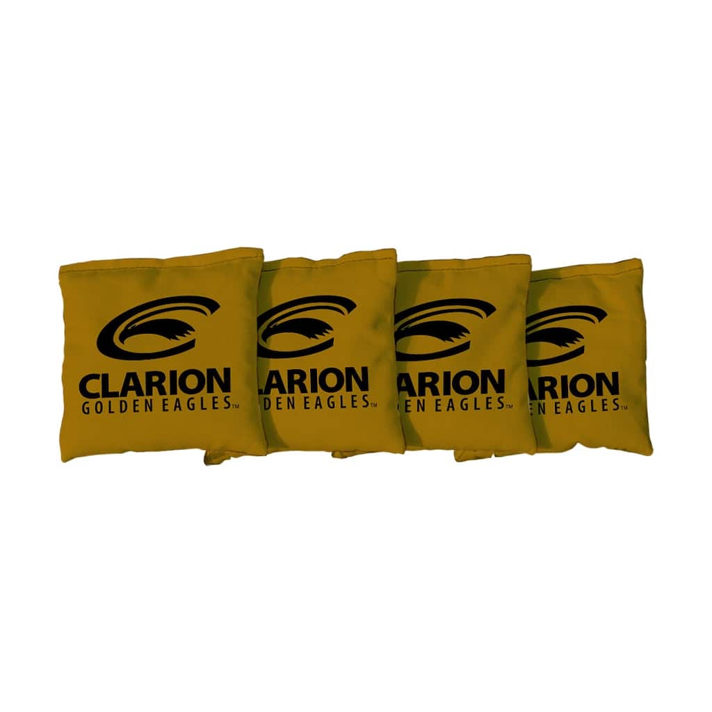 Clarion Golden Eagles Gold Cornhole Bags