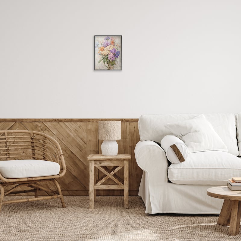 Stupell Abstract Hydrangea Clusters Framed Giclee Art Design By Franklyn Gregory