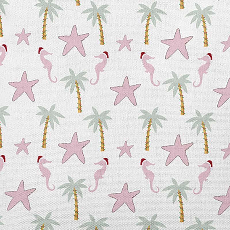 Christmas Beach Pattern Indoor/Outdoor Throw Pillow