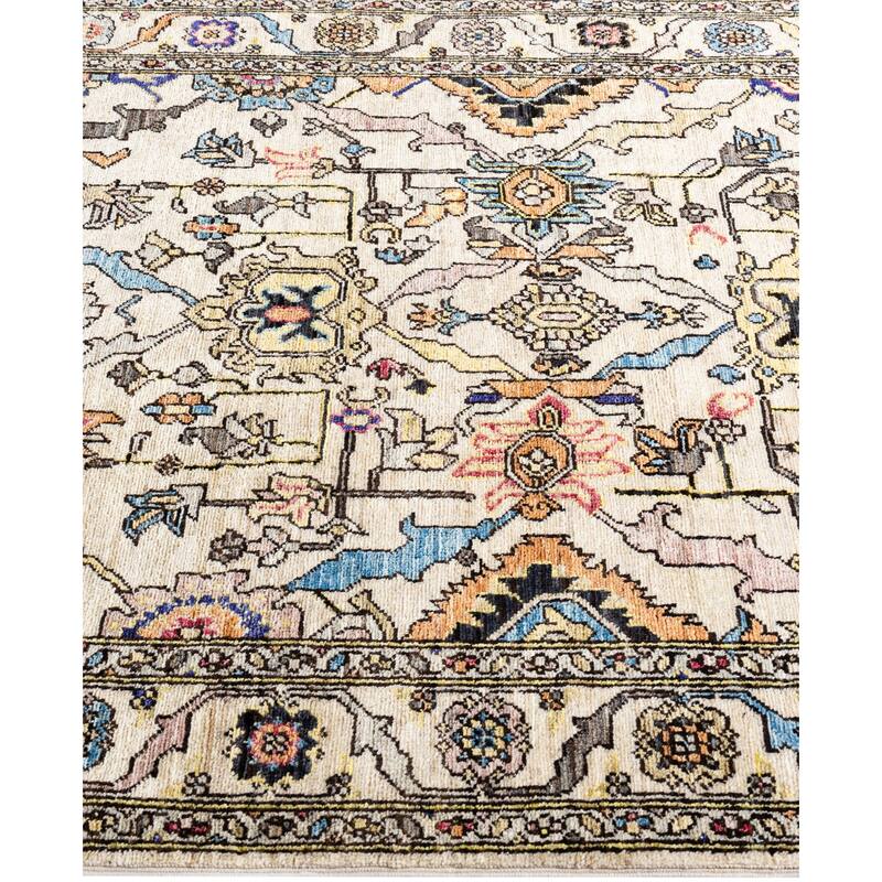 Serapi One-of-a-Kind Hand-Knotted Area Rug - Ivory - 4' 0" x 5' 11"