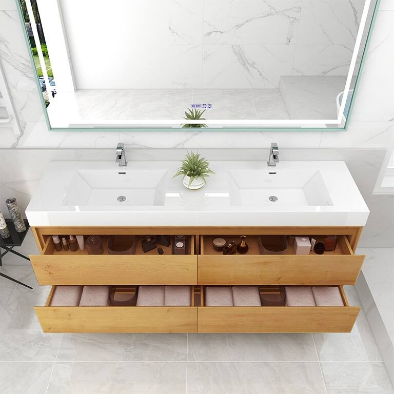 Morava 72" Floating Vanity with Double Sink - 72