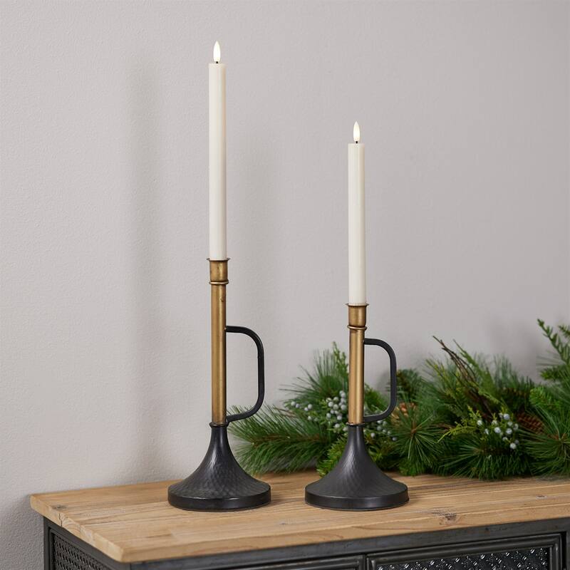 Trumpet Taper Candle Holders - 12" - Set of 2