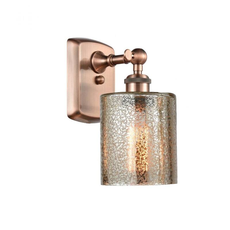 Innovations Lighting Cobbleskill 9" Tall Bathroom Sconce - Antique Copper / Mercury