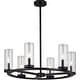 preview thumbnail 1 of 9, Vaxcel Lighting H0290 Grantley 6 Light 26" Wide Ring Chandelier Matte Black