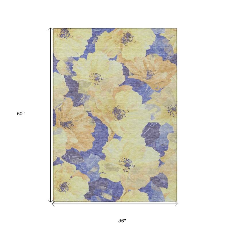 HomeRoots Floral Transitional Rectangle Outdoor Rug