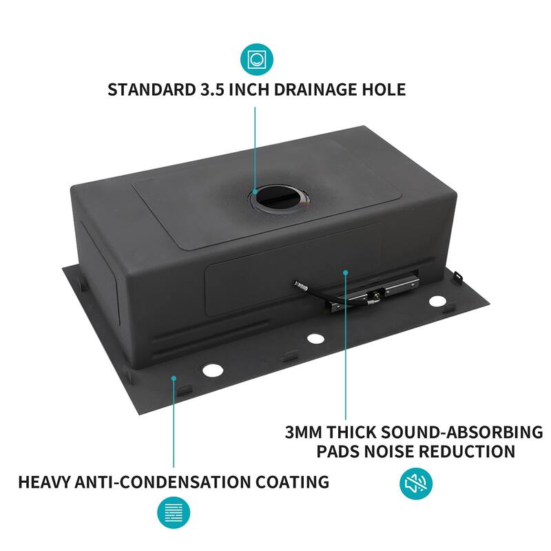 31.5 Inch Drop-in Single Bowl 16 Gauge Stainless Steel Kitchen Sink with Pull-Down Faucet - 31.5'' x 21'' x 9.4''