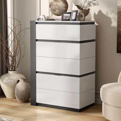 Conjira Contemporary White 5-Drawer Chest by Furniture of America
