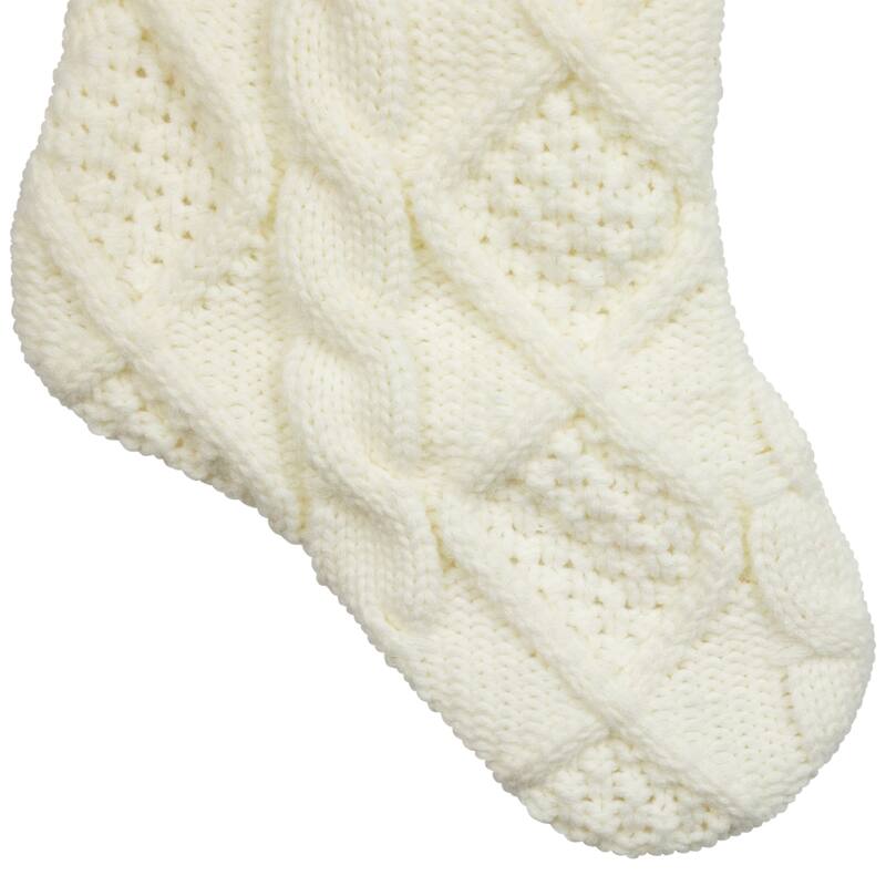 Cable Knit Christmas Stocking with Cuff - 21.5"