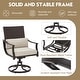 preview thumbnail 5 of 41, EROMMY Outdoor Dining Set, Swivel Rocking Chairs, Rectangular Table w Umbrella Hole, Patio Furniture Set for Backyard