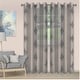 preview thumbnail 6 of 13, Miranda Haus Damask Grommet Sheer Window Curtain Panels (Set of 2) 52x108 - Charcoal