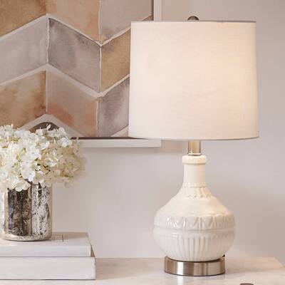 Gypsy Embossed Boho Table Lamp For Living Room,Bedroom,And Dining Room