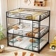 preview thumbnail 6 of 4, Triple Layer Metal Bunk Bed Full Over Full Over Full Heavy Duty Frame