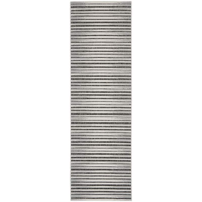 Nourison Calobra Traditional Geometric Stripe Indoor Outdoor Striped Area Rug
