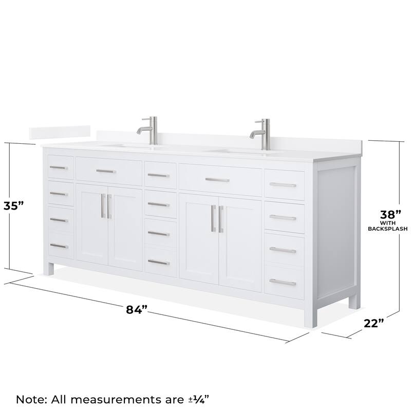 Wyndham Collection WCG2424-84D-QTZ-UNSMXX Beckett 84" Free Standing
