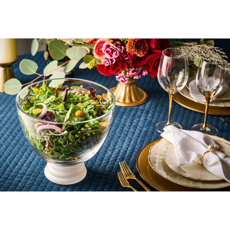 Majestic Gifts Inc. European Glass Bowl w/ White Base