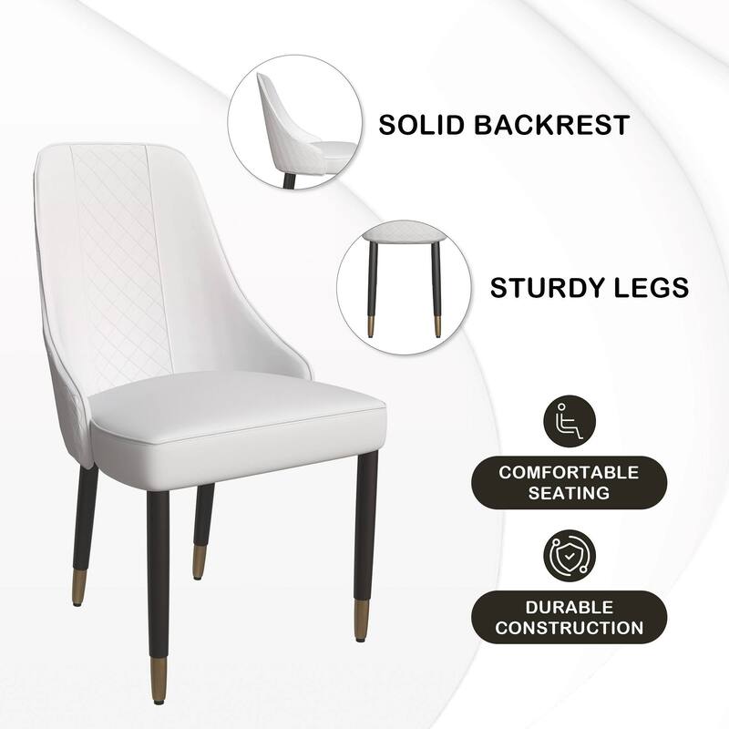 Allure Modern High-back Fabric or Leather Upholstered Accent Dining Chair with Solid Oak Wood Legs (Set of 4)