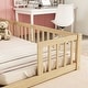 preview thumbnail 6 of 17, Double Twin Size Floor Bed with Fence and Guardrails