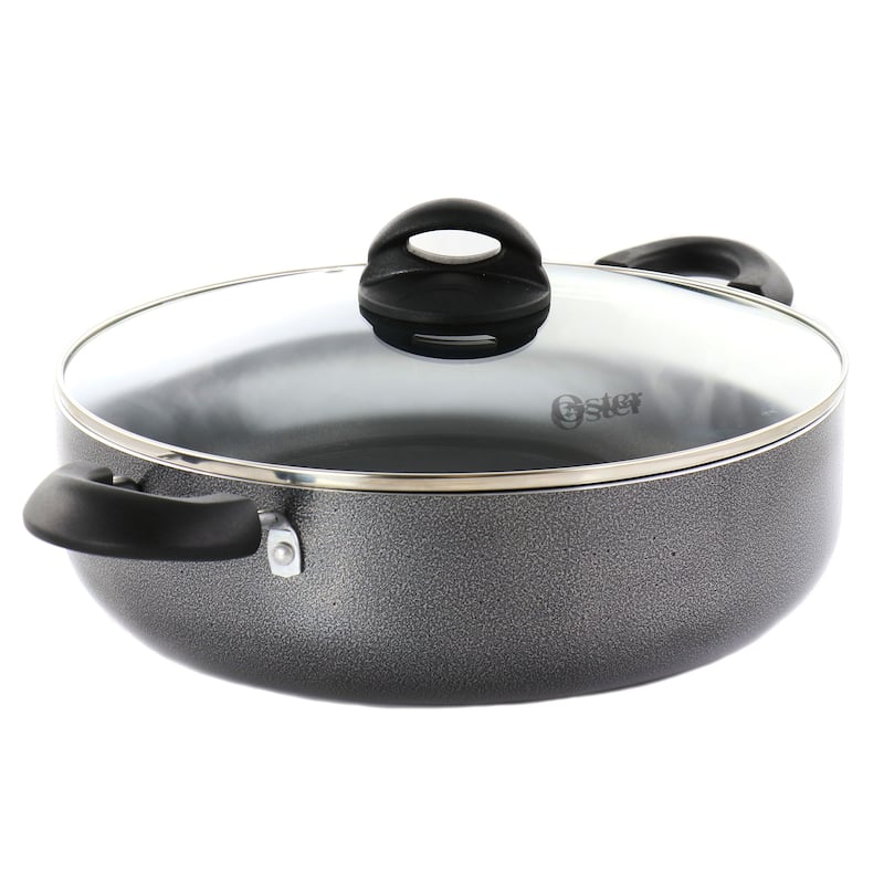 Oster Clairborne 6 Quart Nonstick Aluminum Everyday Pan in Grey - Grey