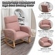 preview thumbnail 130 of 171, HOMYKA 28" Wide Rocking Chair for Nursery with Solid Wood Leg