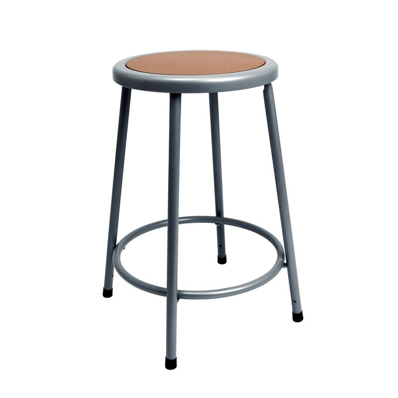Hampden Furnishings Felix Collection Steel Science Stool, AssemblyReady - Grey - Counter Height