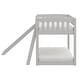 preview thumbnail 10 of 18, Grey Twin Over Twin Bunk Bed with Slide, Storage Stairs, and Safety Guardrails
