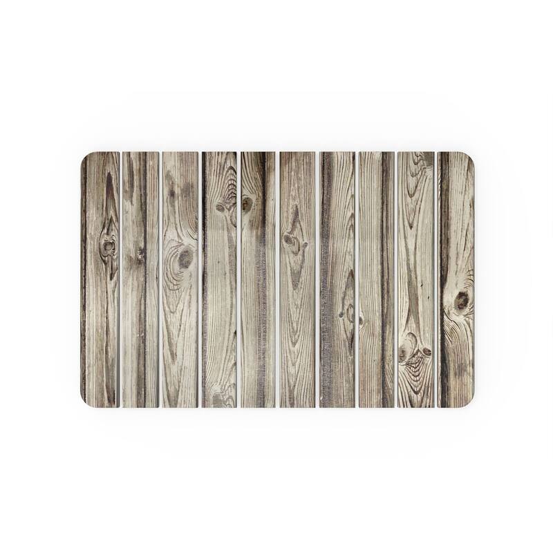 Diatomite Quick Dry Stone Medium 24" x 15" Bath Mat - Wood