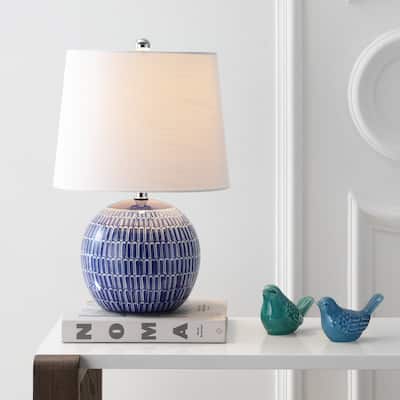 Ronald 21" Ceramic LED Table Lamp, Navy by JONATHAN Y