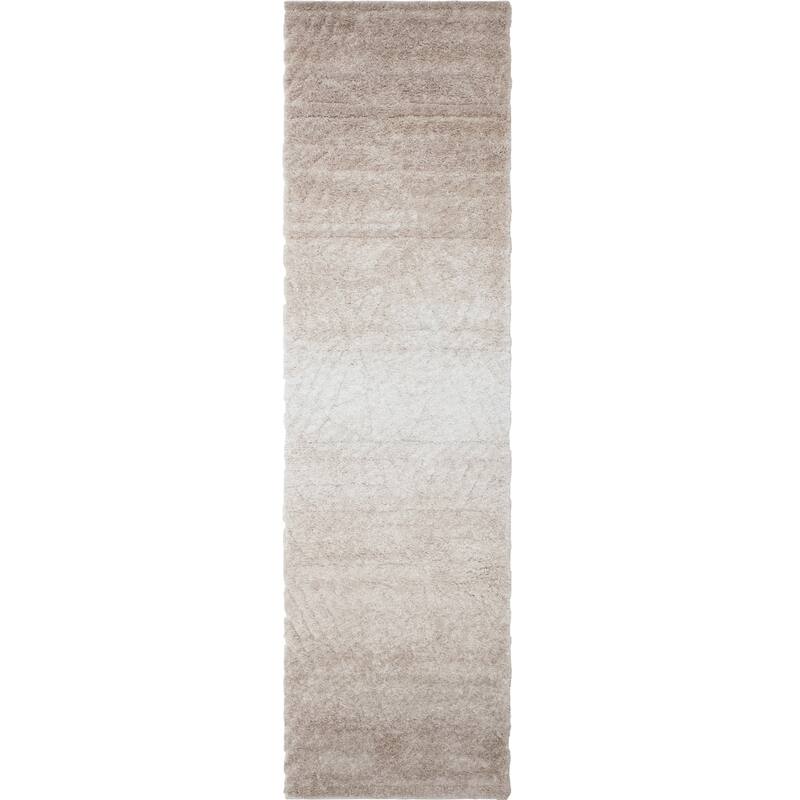 Noori Rug Monaco High-low Cathrine Rug - 2'2" x 6'1" - Lt. Beige/Ivory