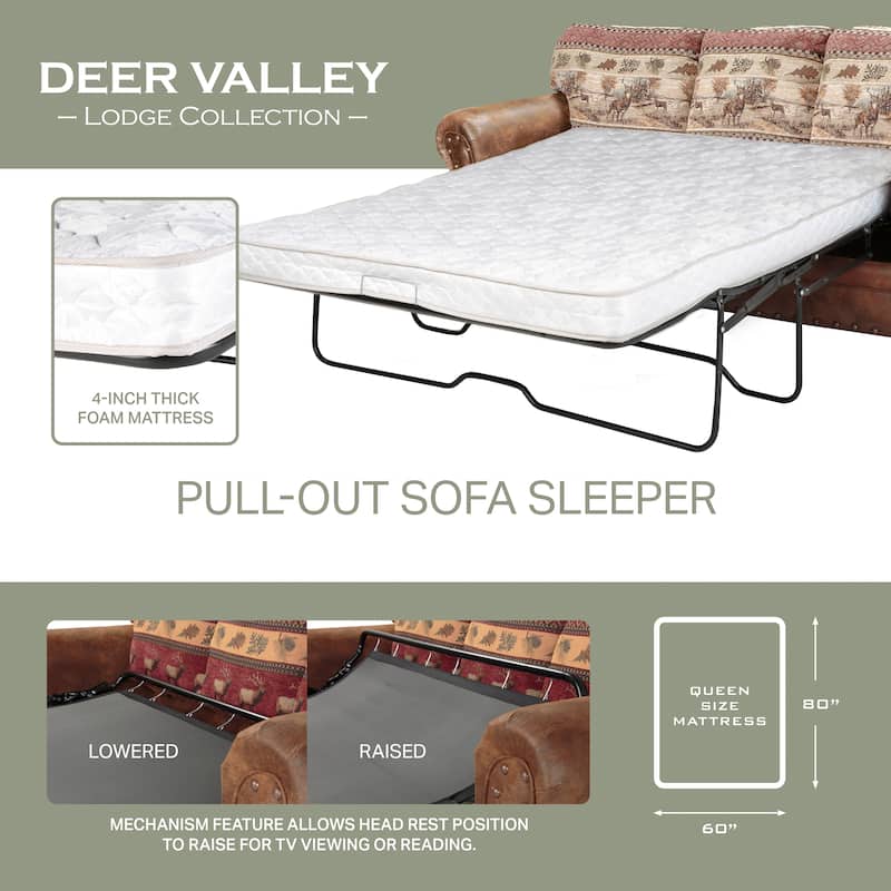 Deer Valley Lodge 4-piece Group with Sofa Sleeper