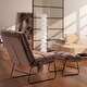 preview thumbnail 33 of 67, MCombo Accent Chair with Ottoman,Velvet Modern Side Pocket Metal Legs Club Chair,0014