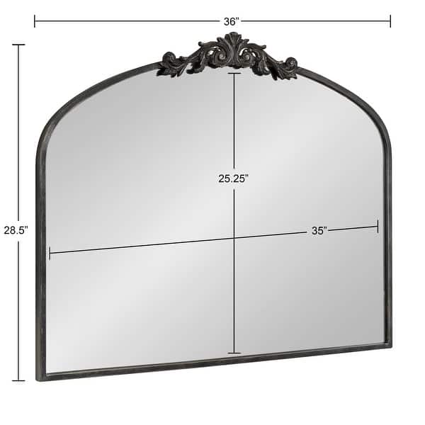 dimension image slide 13 of 15, Kate and Laurel Arendahl Traditional Baroque Arch Wall Mirror