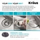 preview thumbnail 11 of 87, KRAUS Dex Stainless Steel Single Bowl Undermount Kitchen Bar Sink