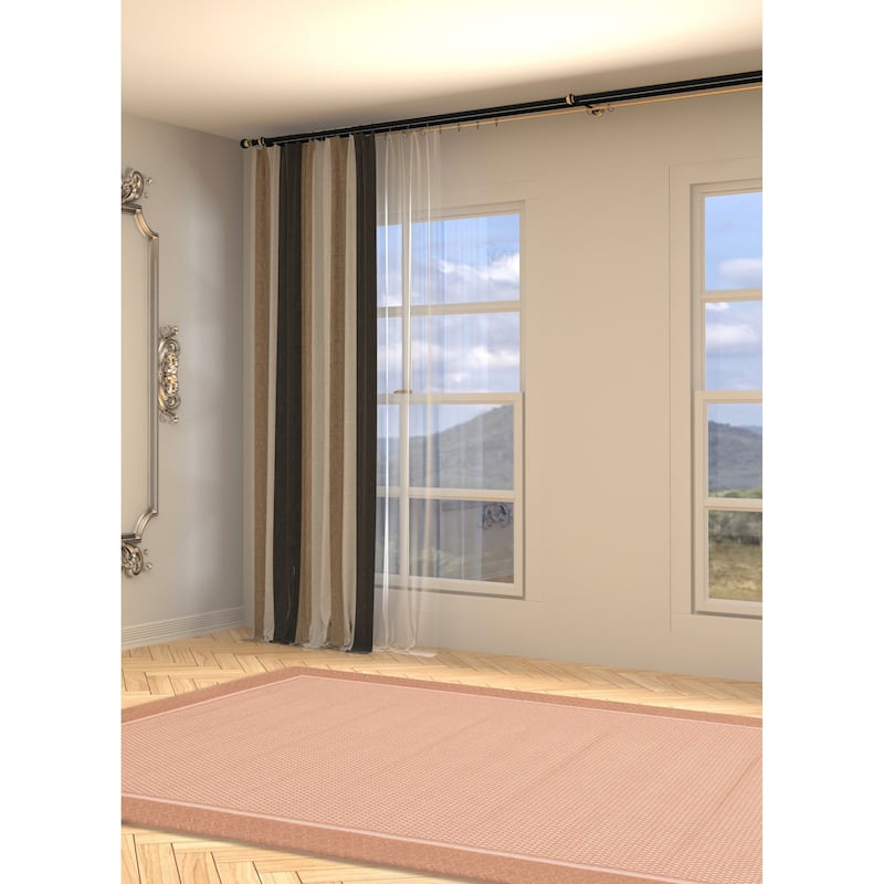 ECARPETGALLERY Machine Woven Lotus Mod Brown Polypropylene Rug - 6'7 x 9'4
