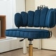 preview thumbnail 30 of 118, Velvet Home Office Desk Chair, Height Adjustable Task Chair, Armless Single Chair with Wheels, 360° Swivel Vanity Chair - N/A