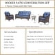 preview thumbnail 6 of 50, 4 Piece Outdoor High Back Wicker Patio Conversation Furniture Sets