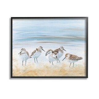 Stupell Summer Sandpipers on Shore Framed Giclee Art Design By Pam ...