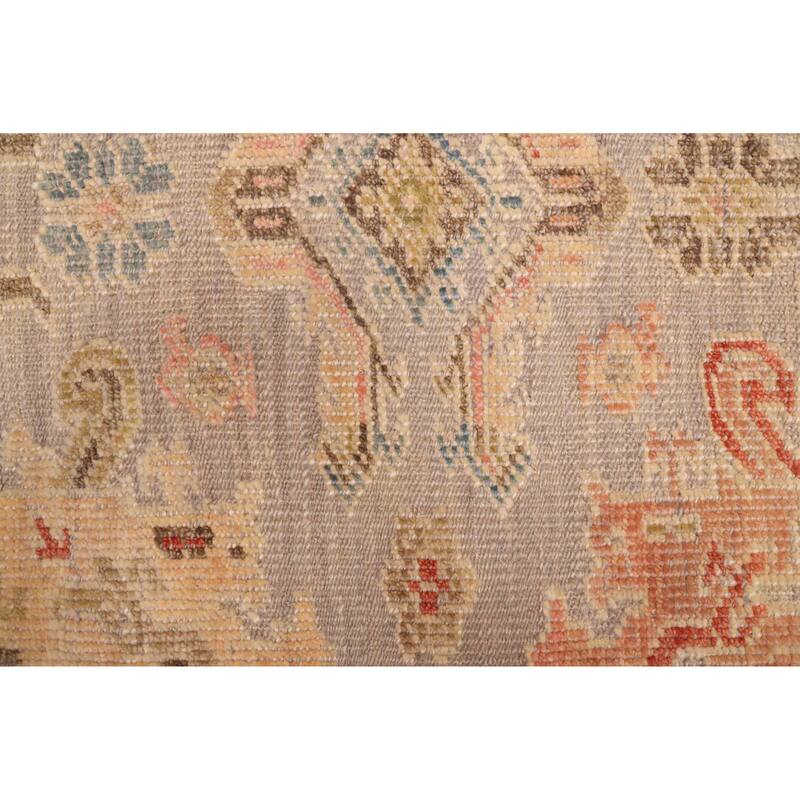 ECARPETGALLERY Hand-knotted Jules Serapi Light Grey Wool Rug - 9'3 x 11'10