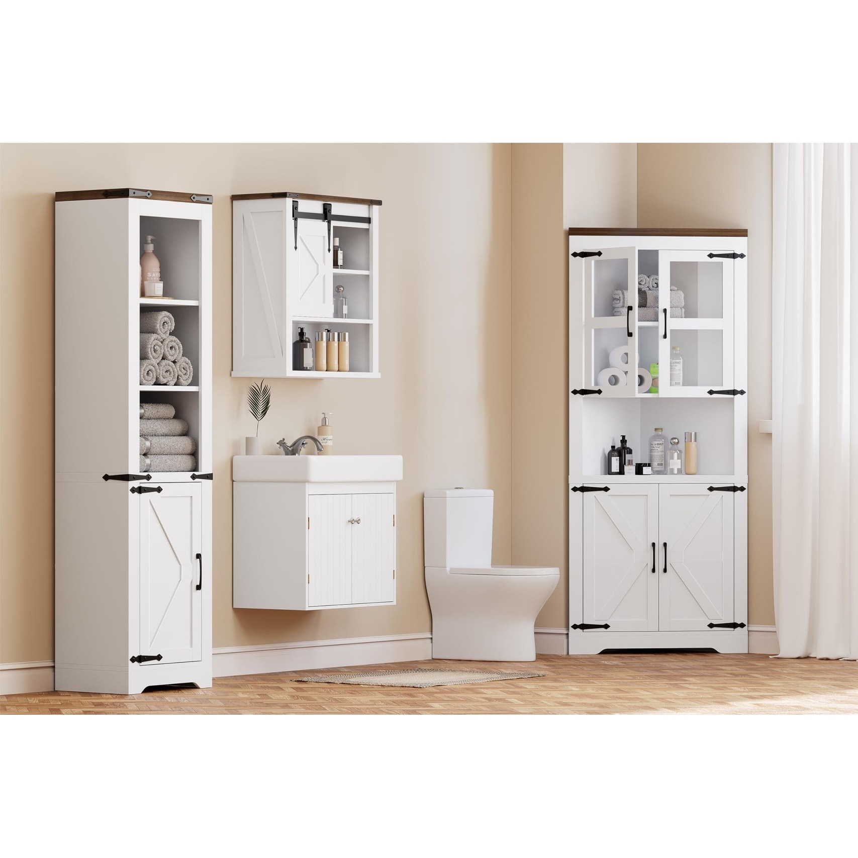 Farmhouse Corner Cabinet - On Sale - Bed Bath & Beyond - 39995796