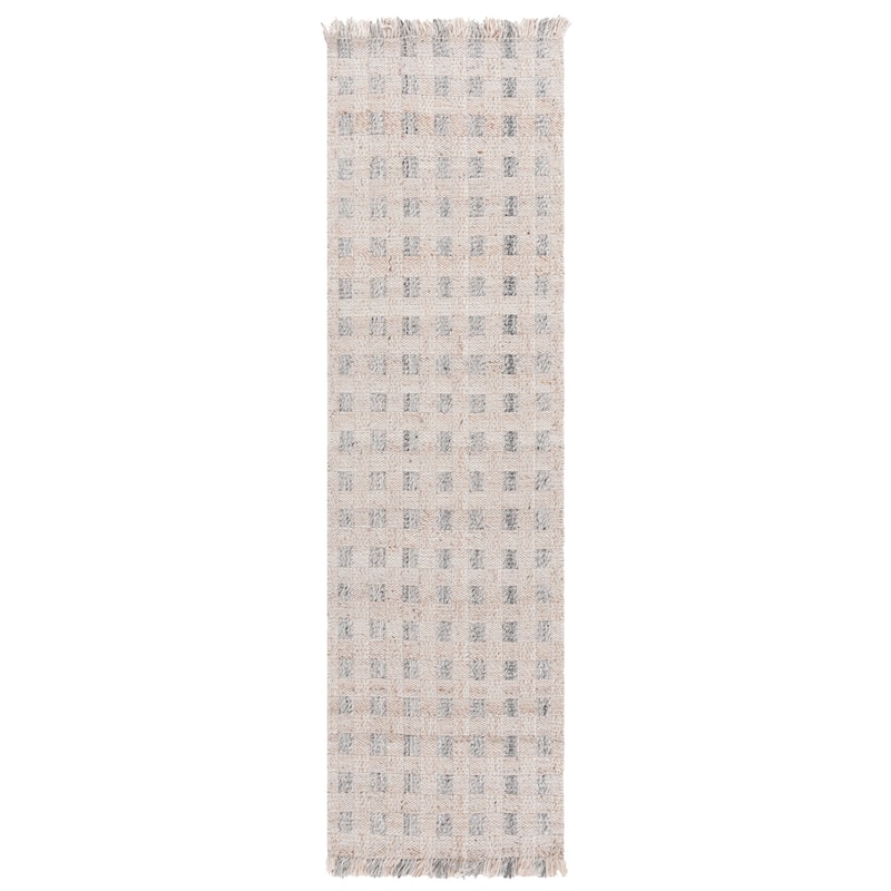 SAFAVIEH Handmade Renewal Friedlinde Rug - 2'3" x 8' Runner - Ivory/Grey