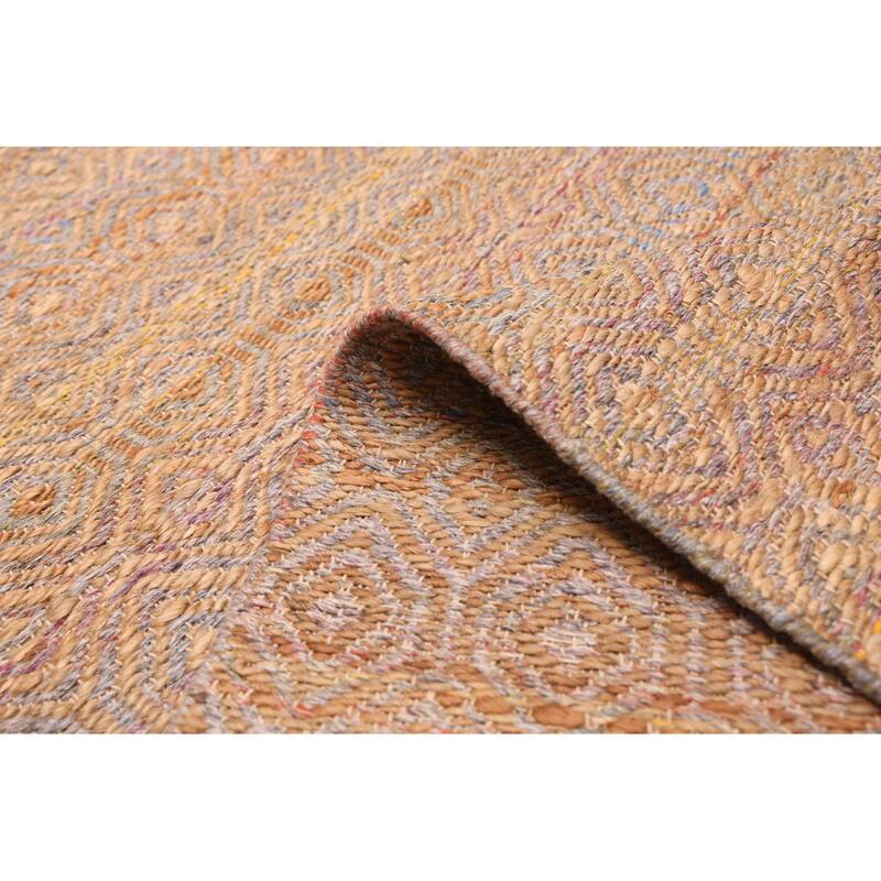 ECARPETGALLERY Flat-Weave Palas Denizli Tan Jute Kilim - 5'3 x 7'7