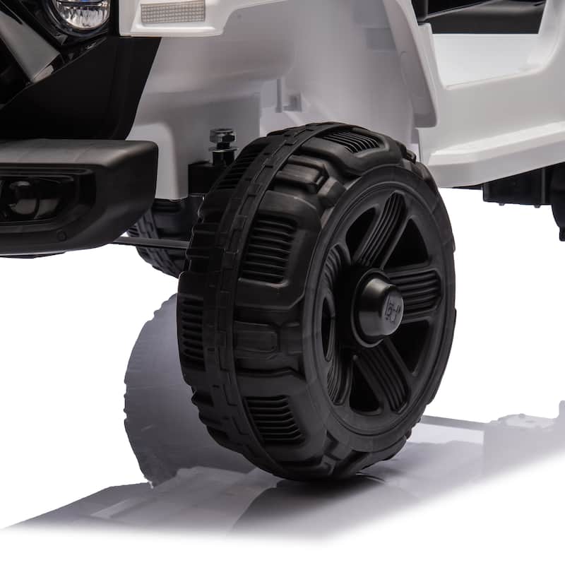 12V Kids Ride On Electric Truck Car W/Parents Control,2WD,4-wheel suspension,Adjustable volume,Microphone jack,Power display,LED