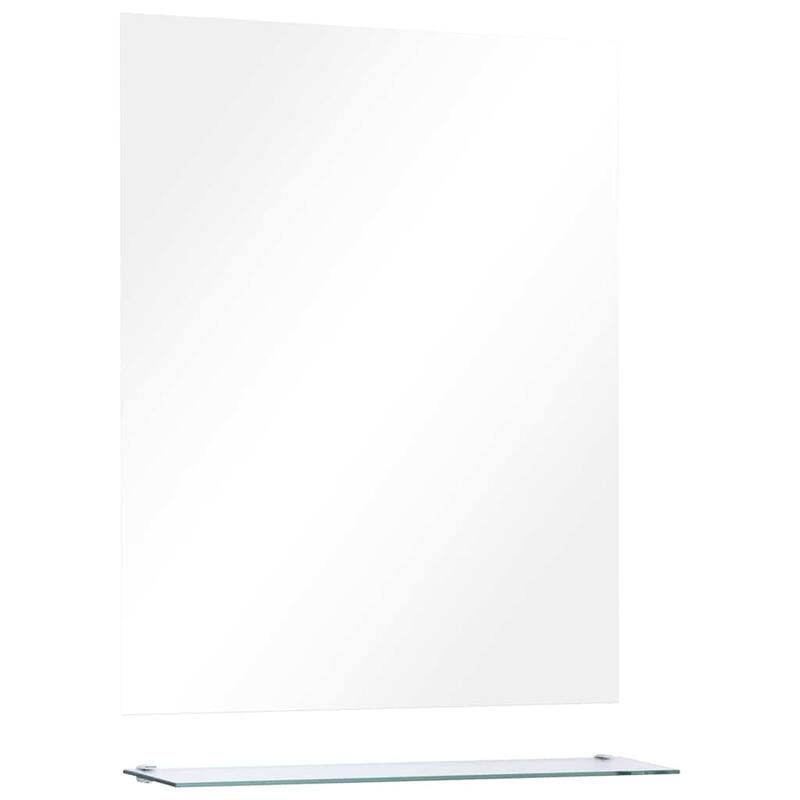 vidaXL Wall Mirror Transparent Tempered Glass 19.7x23.6 in - 19.7 x 3.9 x 23.6 in