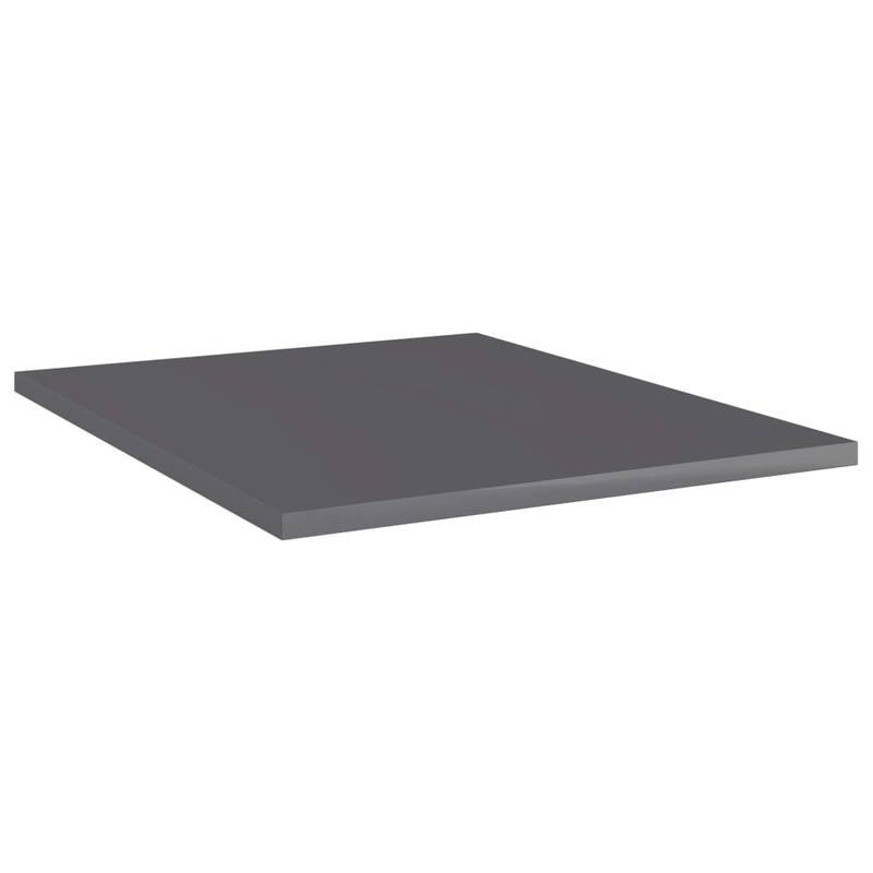 vidaXL Bookshelf Boards 8 pcs High Gloss Gray 15.7"x19.7"x0.6" Chipboard