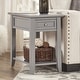 preview thumbnail 13 of 18, Zayden 1-drawer Side Table with Charging Station by iNSPIRE Q Bold