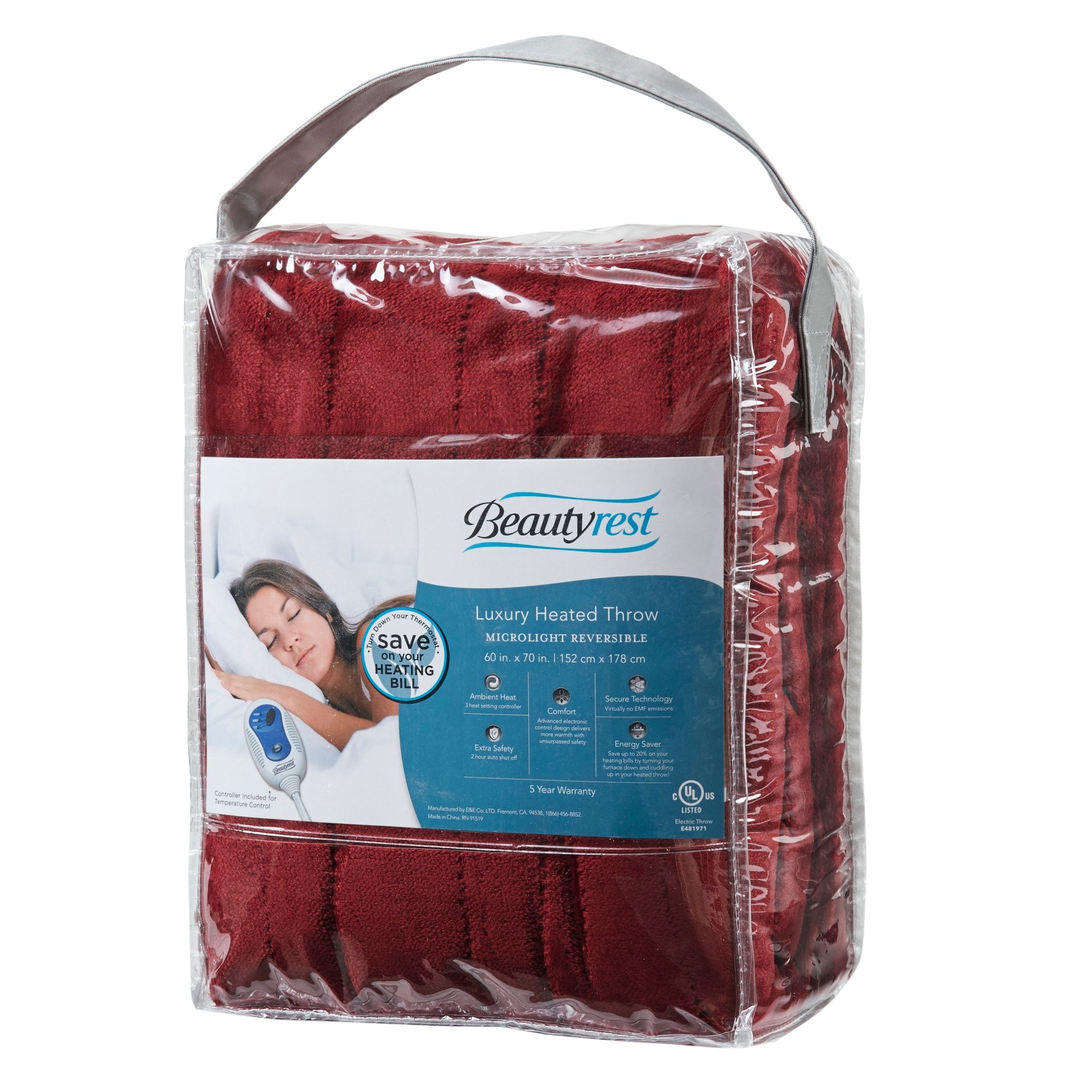 Beautyrest heated sales throw blinking lights
