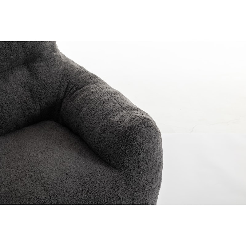 Modern 37" Upholstered Chaise Loungel Chair with High Quality Memory Sponge Filled