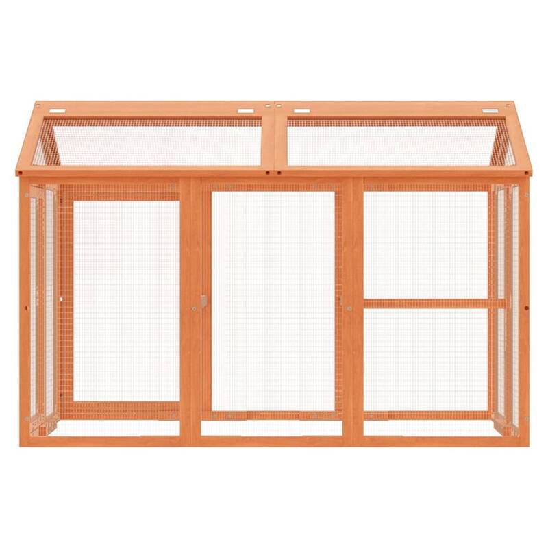 vidaXL Run Box Brown 55.5"x37"x40.9" Solid Wood Pine - 55.5" x 37" x 40.9"