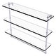 preview thumbnail 12 of 32, Allied Brass 16 Inch Triple Tiered Glass Shelf with Integrated Towel Bar