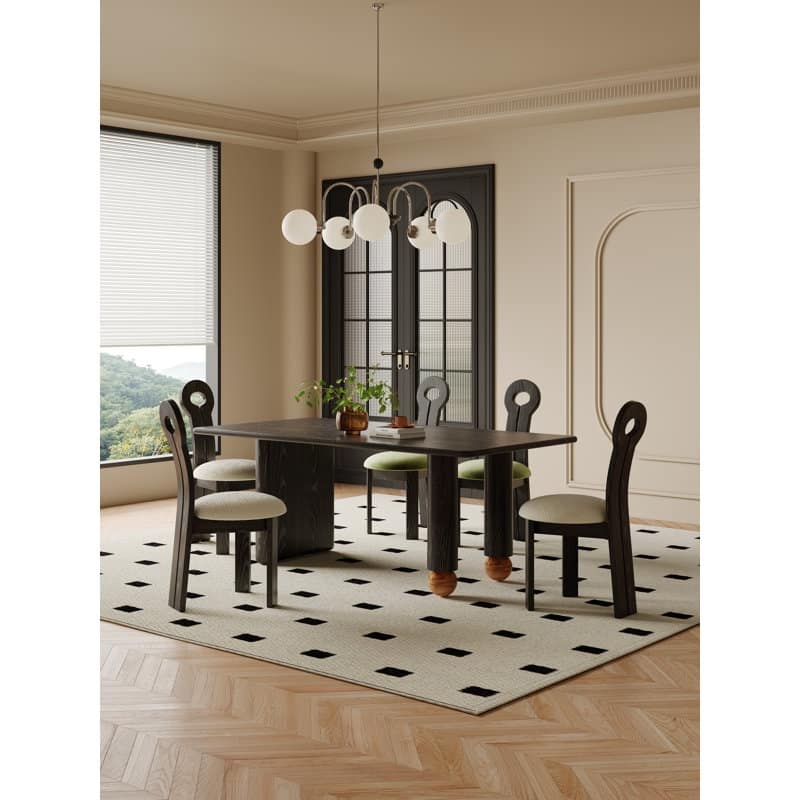 Vivan Solid Wood Top Dining Table